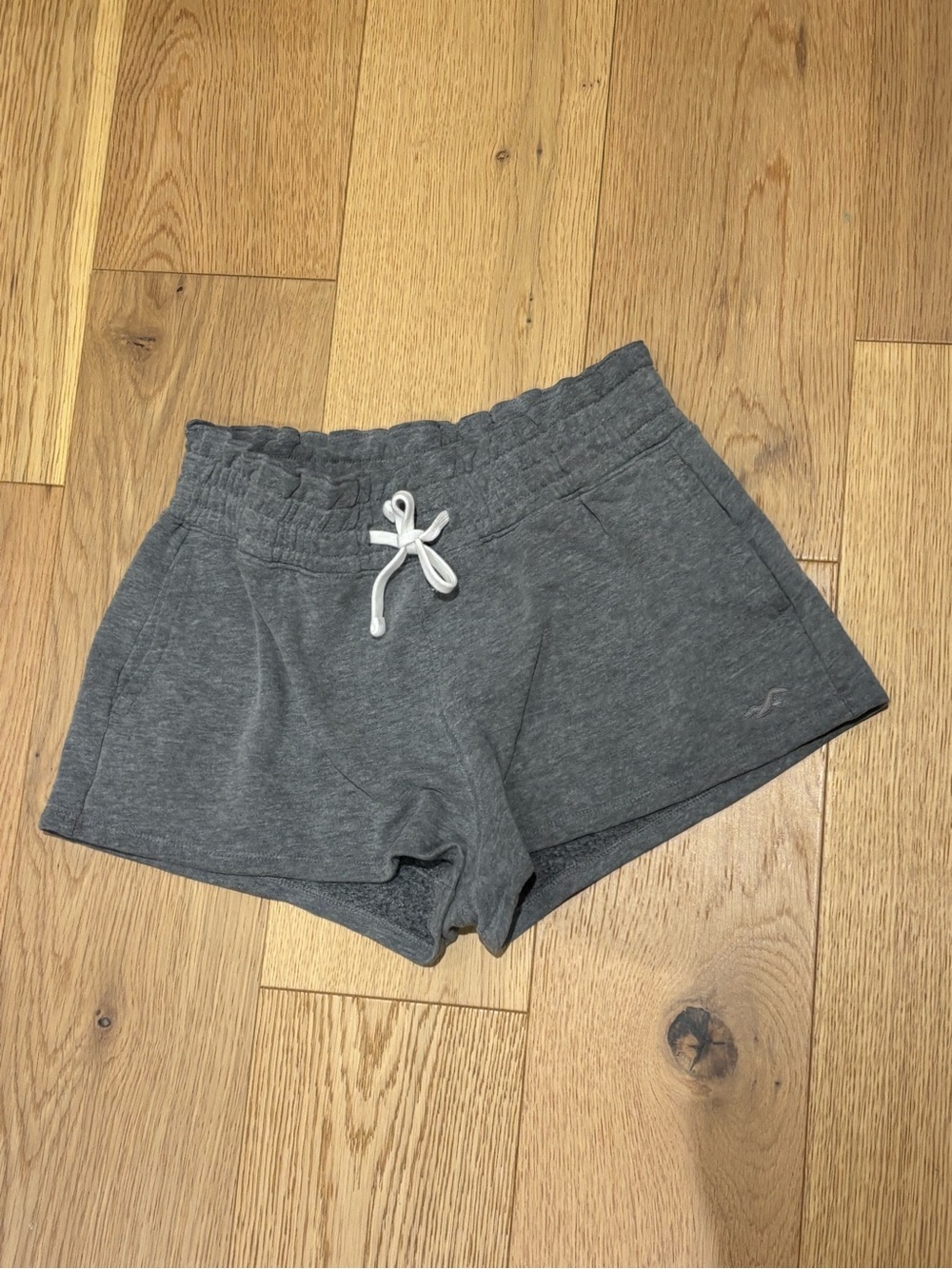 Hollister Charcoal Gray Drawstring Athletic Shorts